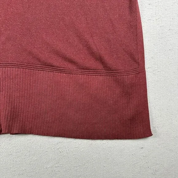 Lululemon Call Me Cozy Wrap Women’s OS Red Cotton Yak Blend Full Zip Sweater - Picture 2 of 16